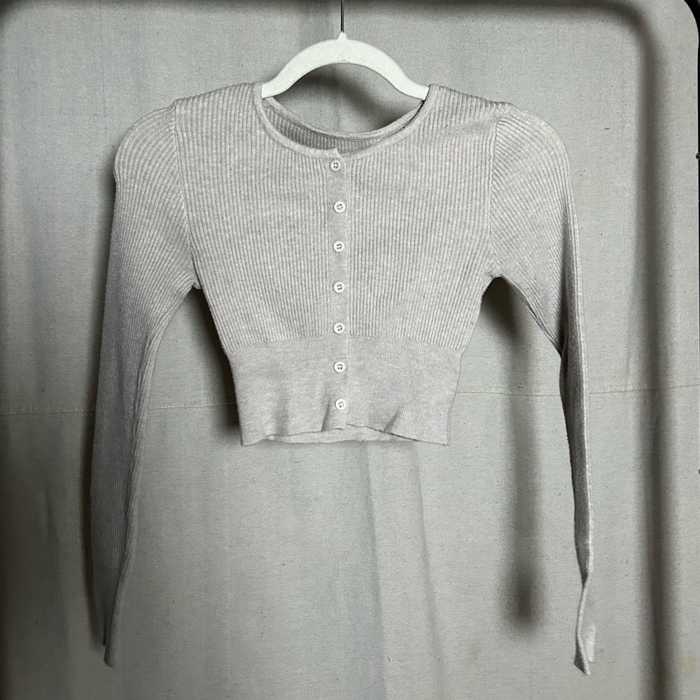 Women’s Beige Button-Up Top